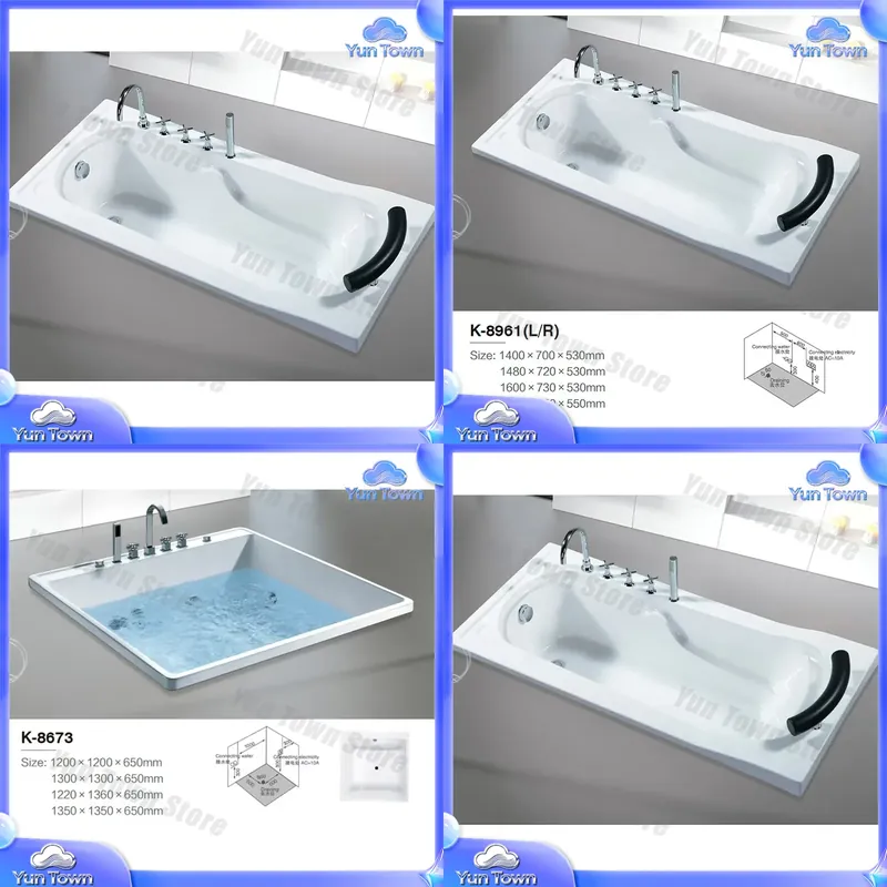 Home Bathroom Jacuzzi Tub - 가정용 스파를 위한 LED 조명 내장