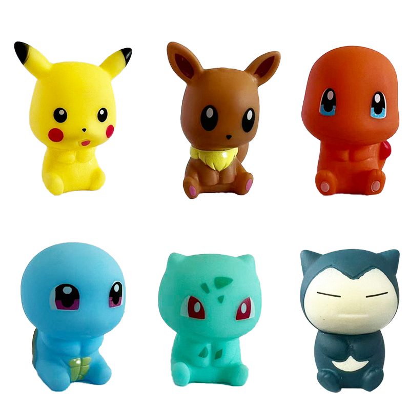 Home Bathroom Model - 6Pcs 포켓몬 목욕 장난감 피카추 Bulbasaur