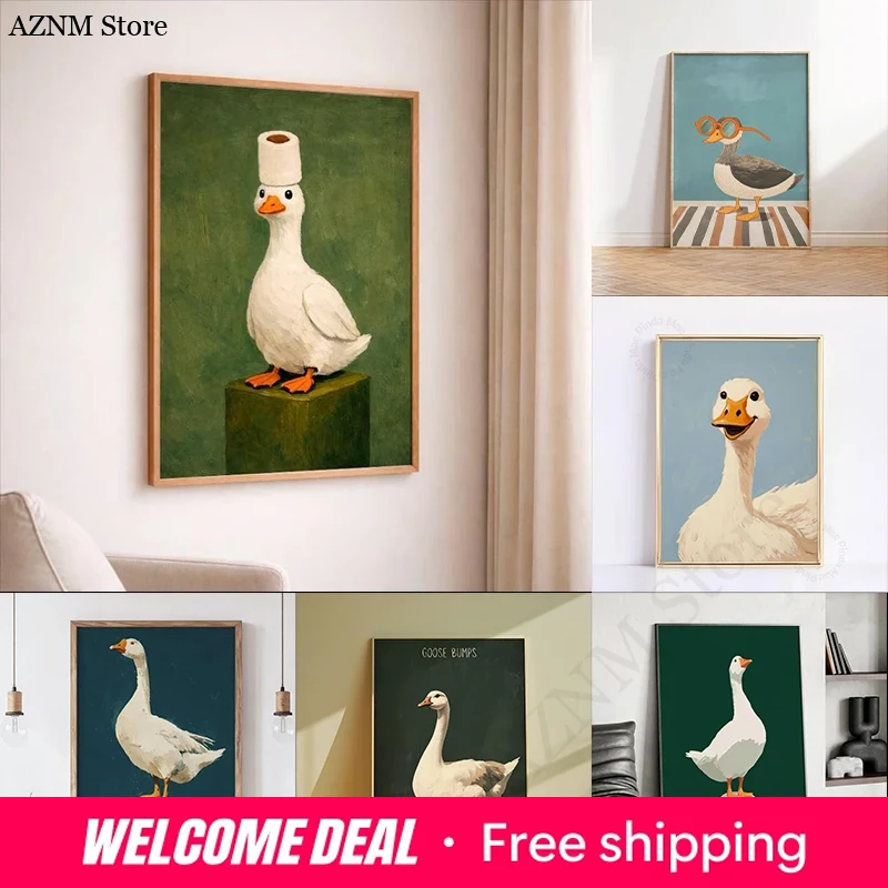 Home Decor Bathroom Ideas - 오리 거위 포스터, 재미있는 욕실 벽