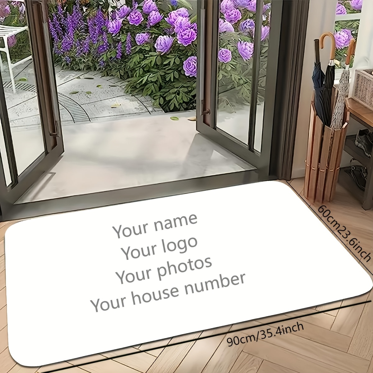 Home Bathroom Name - 사용자 정의 가능한 DIY 매트 입구