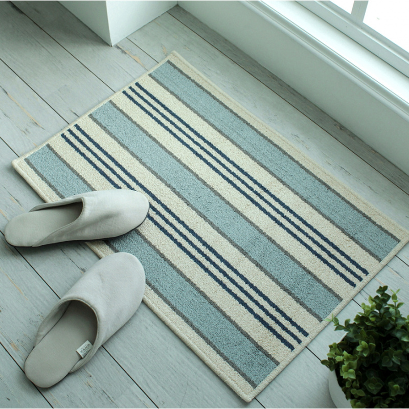 Zara Home Bathroom Rug - VIKAMA 한국 미니멀리스트 줄무늬 욕실 카펫