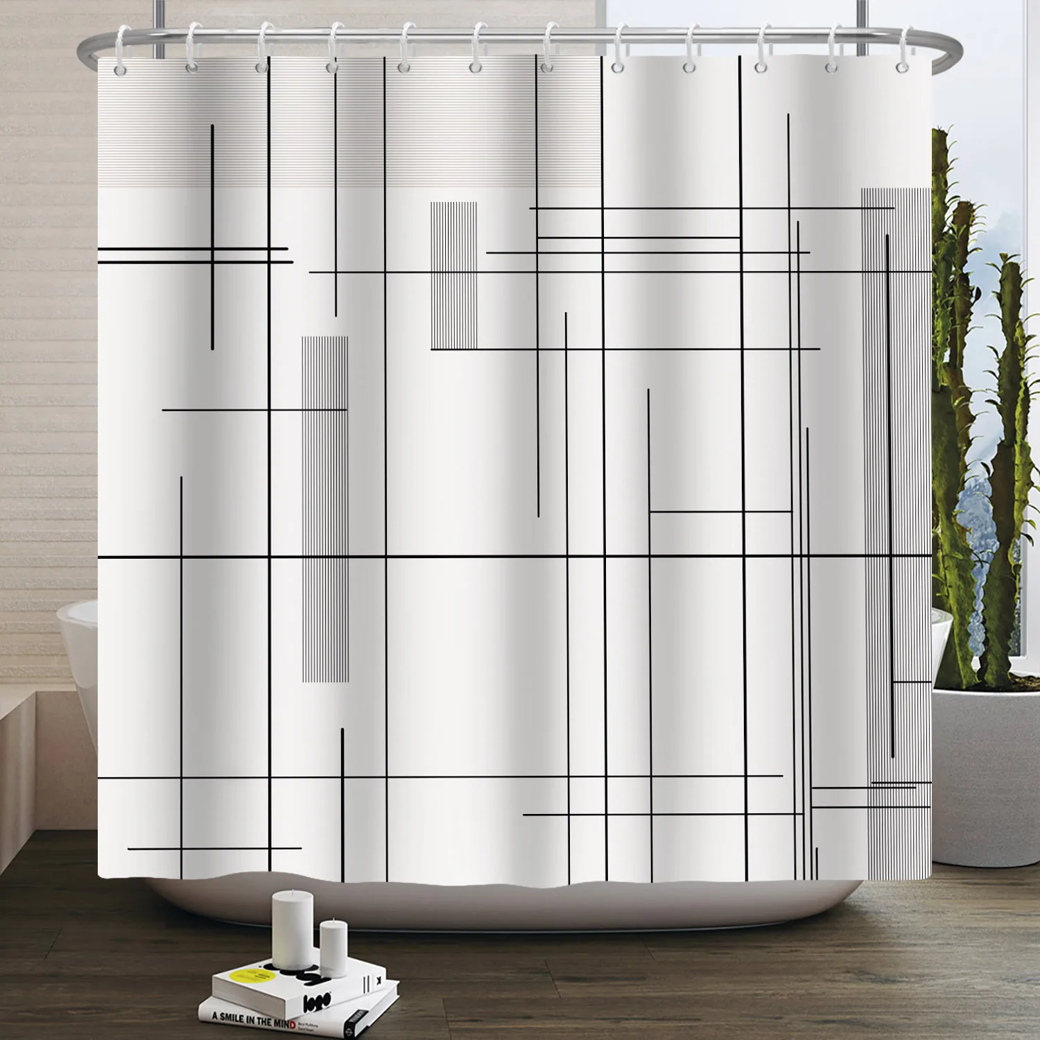 Home Bathroom Partition - 욕실 방수 폴리 에스터 직물 홈