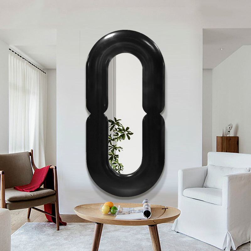Home Goods Bathroom Mirrors - 힙스터풍 멤피스 에스펠헤로 가정용품 타원형 블랙