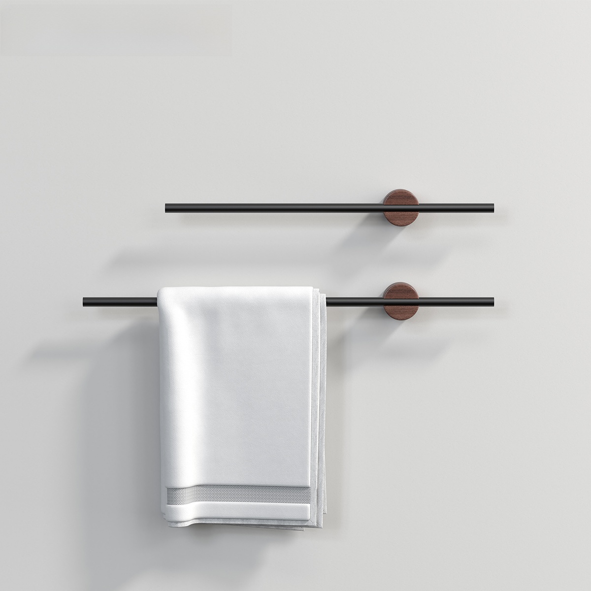 Home Needs Bathroom Cleaning - 모로텔 월넛 타월 랙 싱글 로드