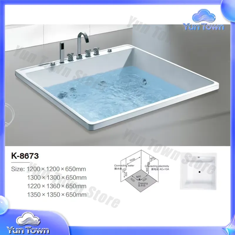 가정용 스파를 위한 LED 조명 내장 하이드로 마사지  - Home Bathroom Jacuzzi Tub 리뷰 및 가격