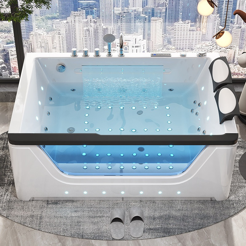2인용 아크릴 자쿠지 워터폴 마사지 기능이 있는 온수  - Home Bathroom Jacuzzi Tub 리뷰 및 가격