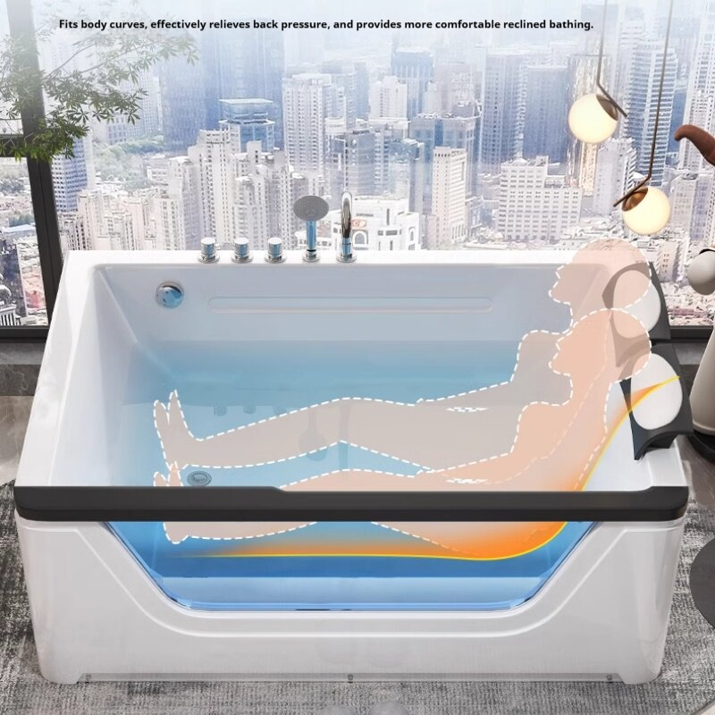 2인용 아크릴 자쿠지 워터폴 마사지 기능이 있는 온수  - Home Bathroom Jacuzzi Tub 리뷰 및 가격
