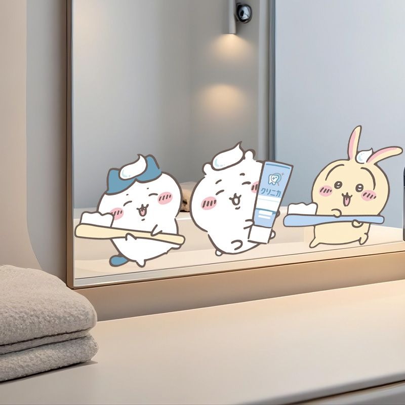 핫 치이카와 미러 스티커 강력 접착 투명 프린트 방수  - Home Bathroom Model 리뷰 및 가격