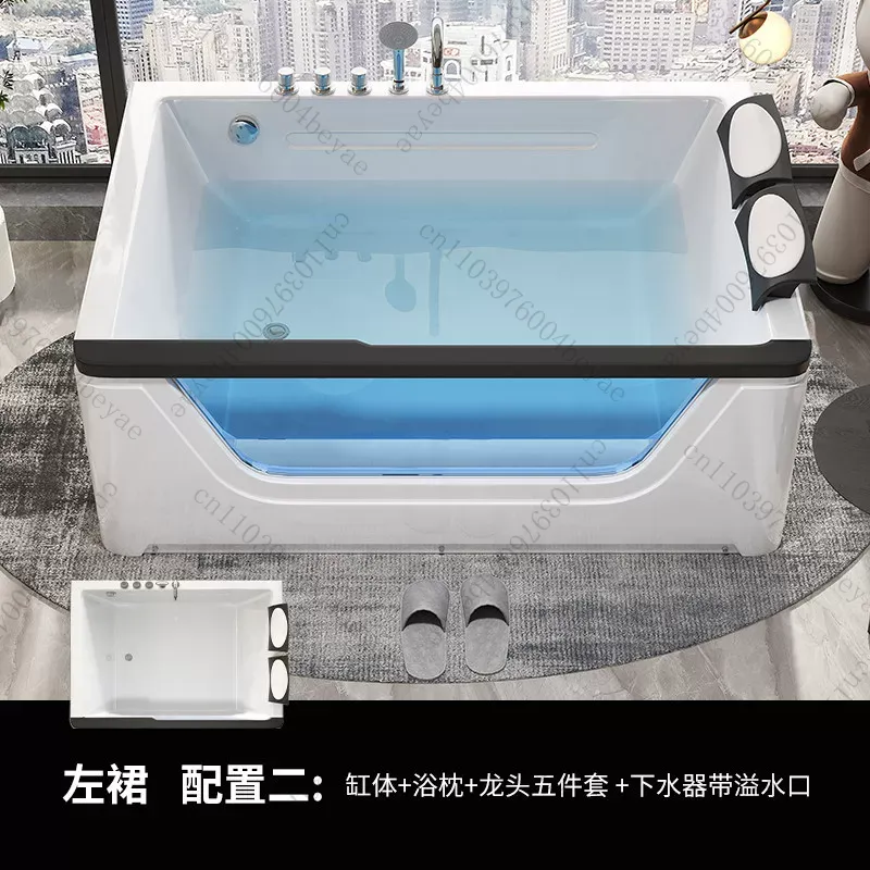 2인용 아크릴 자쿠지 워터폴 마사지 기능 포함 - 지능 - Home Bathroom Jacuzzi Tub 리뷰 및 가격