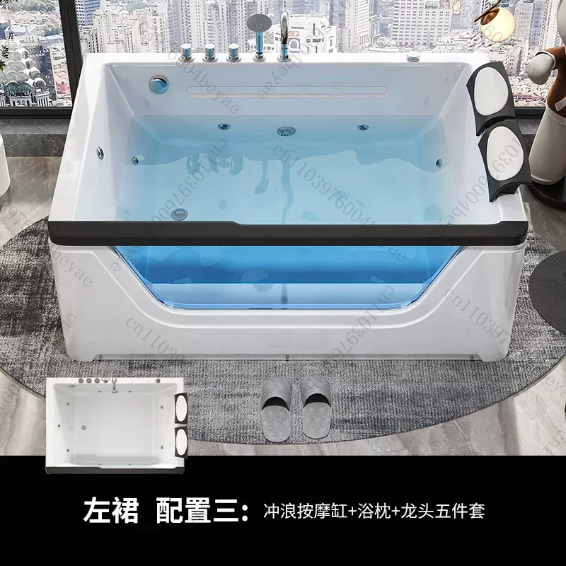 2인용 아크릴 자쿠지 워터폴 마사지 기능 포함 - 지능 - Home Bathroom Jacuzzi Tub 리뷰 및 가격