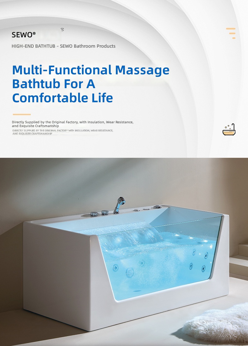 아크릴 마사지 욕조, 스마트 온도조절 스파 욕조, 직사 - Home Bathroom Jacuzzi Tub 리뷰 및 가격