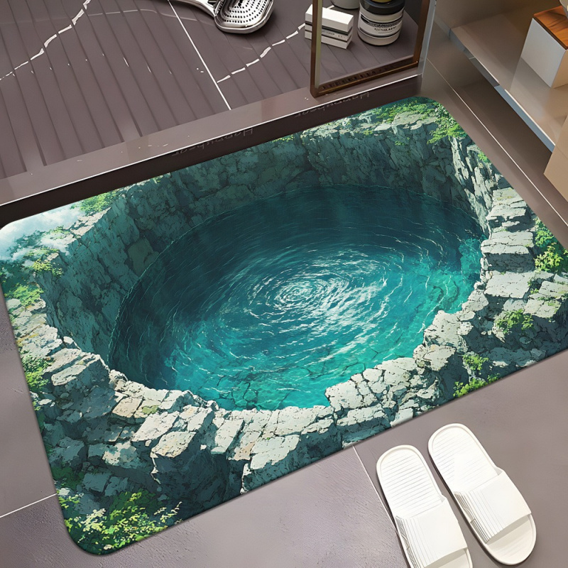 VIKAMA 입체 비전 욕실 바닥 매트, 욕실 흡수성  - Zara Home Bathroom Rug 리뷰 및 가격