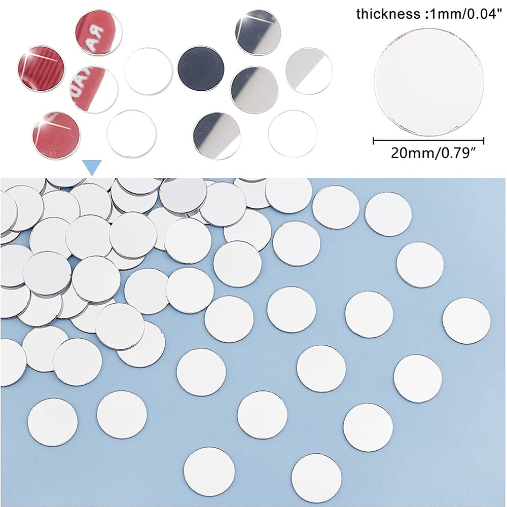 50PCS 라운드 미니 모자이크 타일 아크릴 거울 스티 - Home Bathroom Wall Tiles 리뷰 및 가격