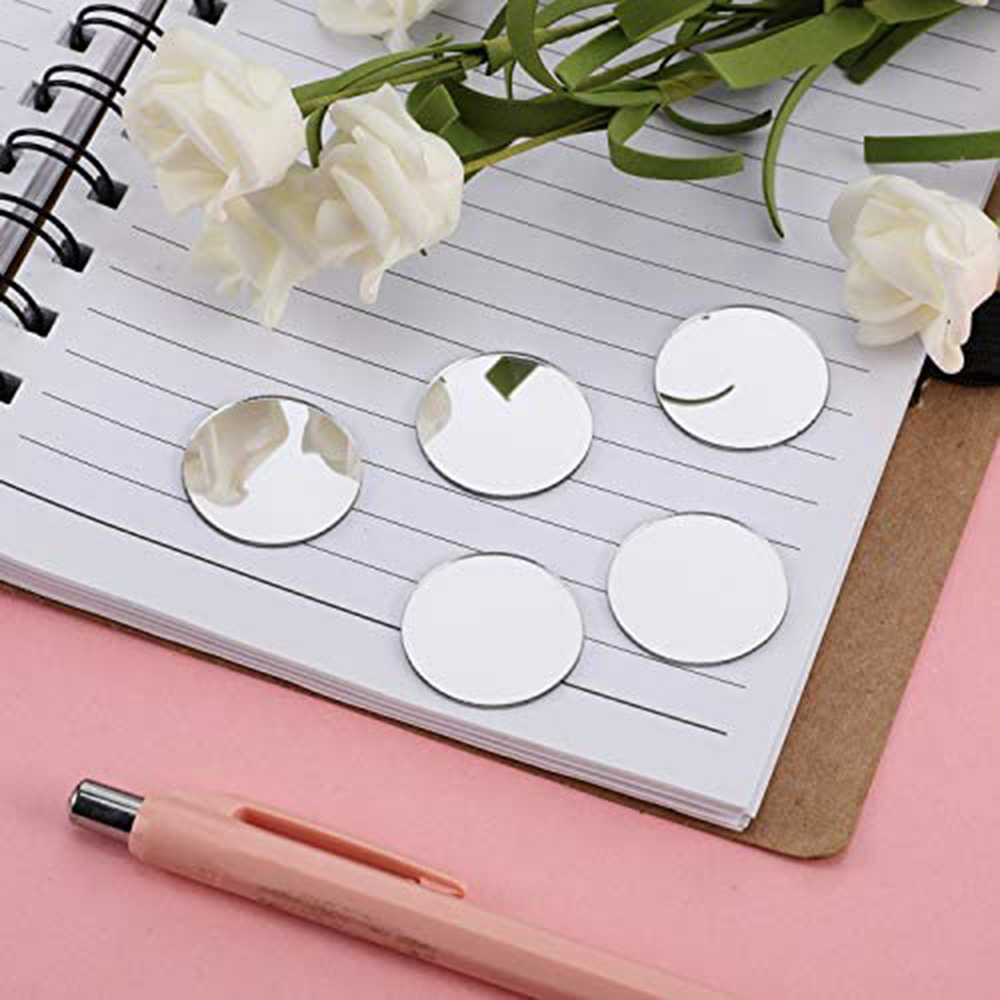 50PCS 라운드 미니 모자이크 타일 아크릴 거울 스티 - Home Bathroom Wall Tiles 리뷰 및 가격