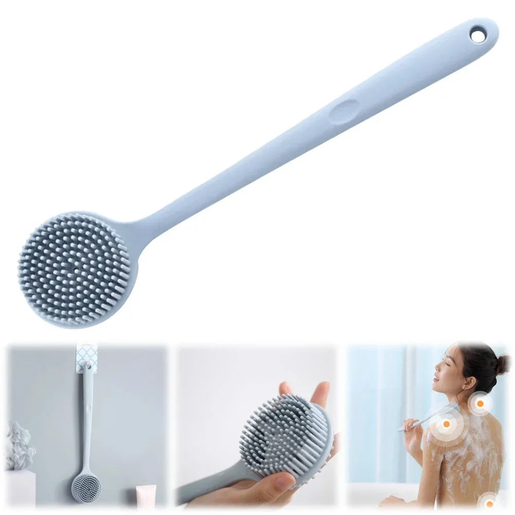 실리콘 롱 핸들 샤워 브러시 부드러운 머리 게으른 목욕 - Home Bathroom Cleaning Machine 리뷰 및 가격
