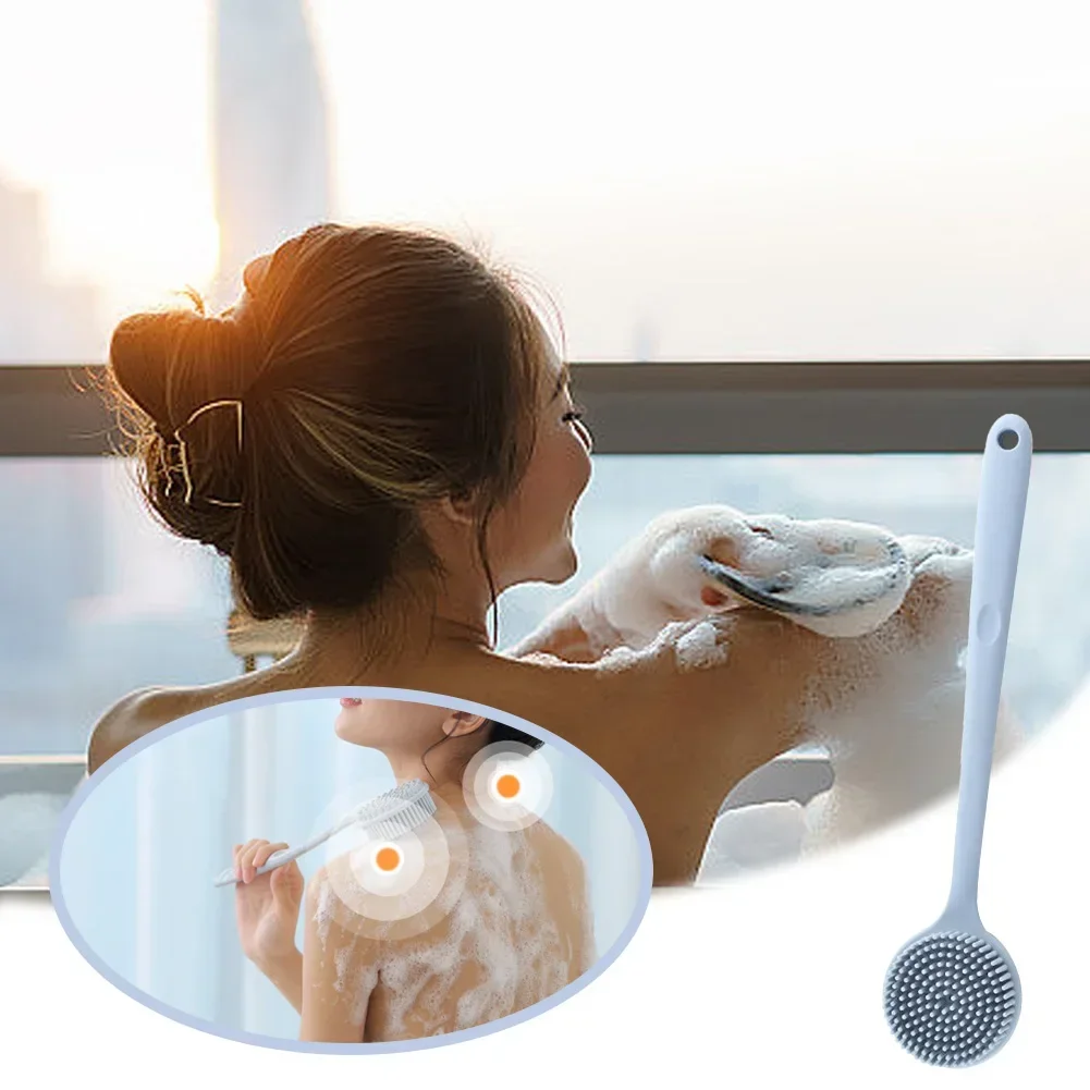 실리콘 롱 핸들 샤워 브러시 부드러운 머리 게으른 목욕 - Home Bathroom Cleaning Machine 리뷰 및 가격