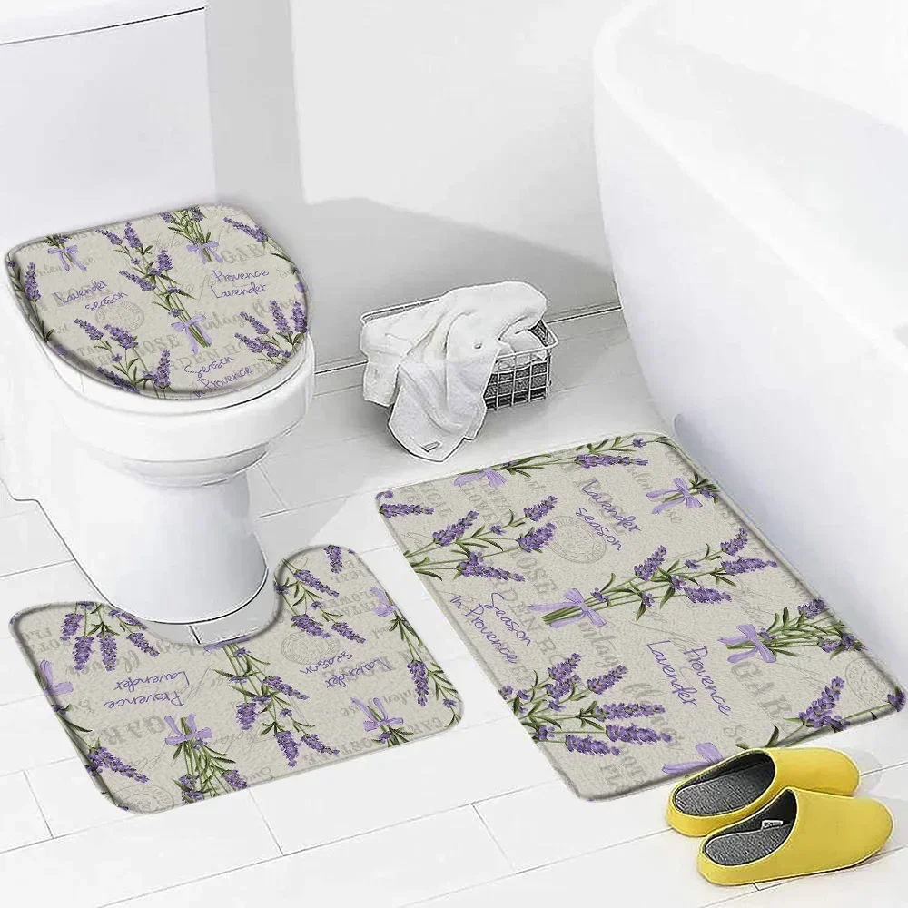 보라색 라벤더 목욕 매트 세트 자연 꽃 식물 나비 현대 - Zara Home Bathroom Rug 리뷰 및 가격