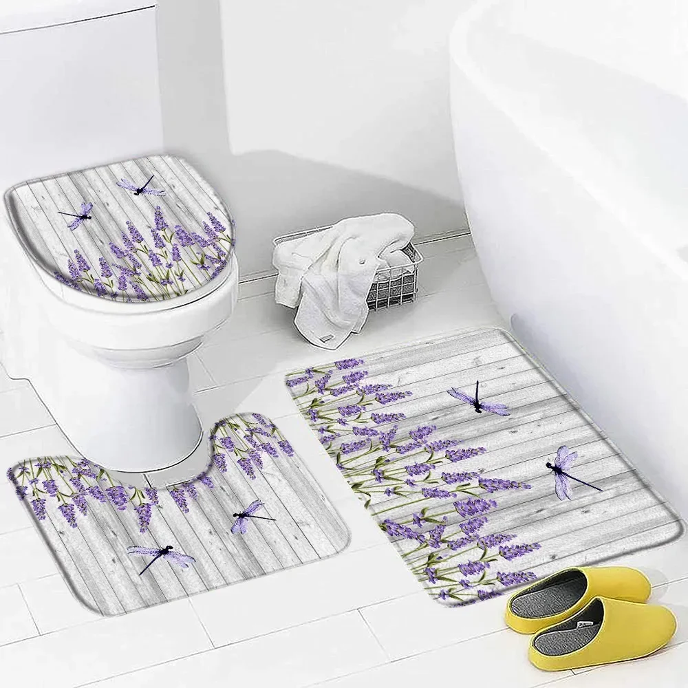 보라색 라벤더 목욕 매트 세트 자연 꽃 식물 나비 현대 - Zara Home Bathroom Rug 리뷰 및 가격