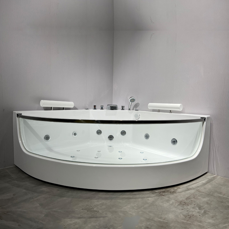 아크릴 서프 마사지 월풀 욕조, 고급 팬형 코너 온수  - Home Bathroom Jacuzzi Tub 리뷰 및 가격