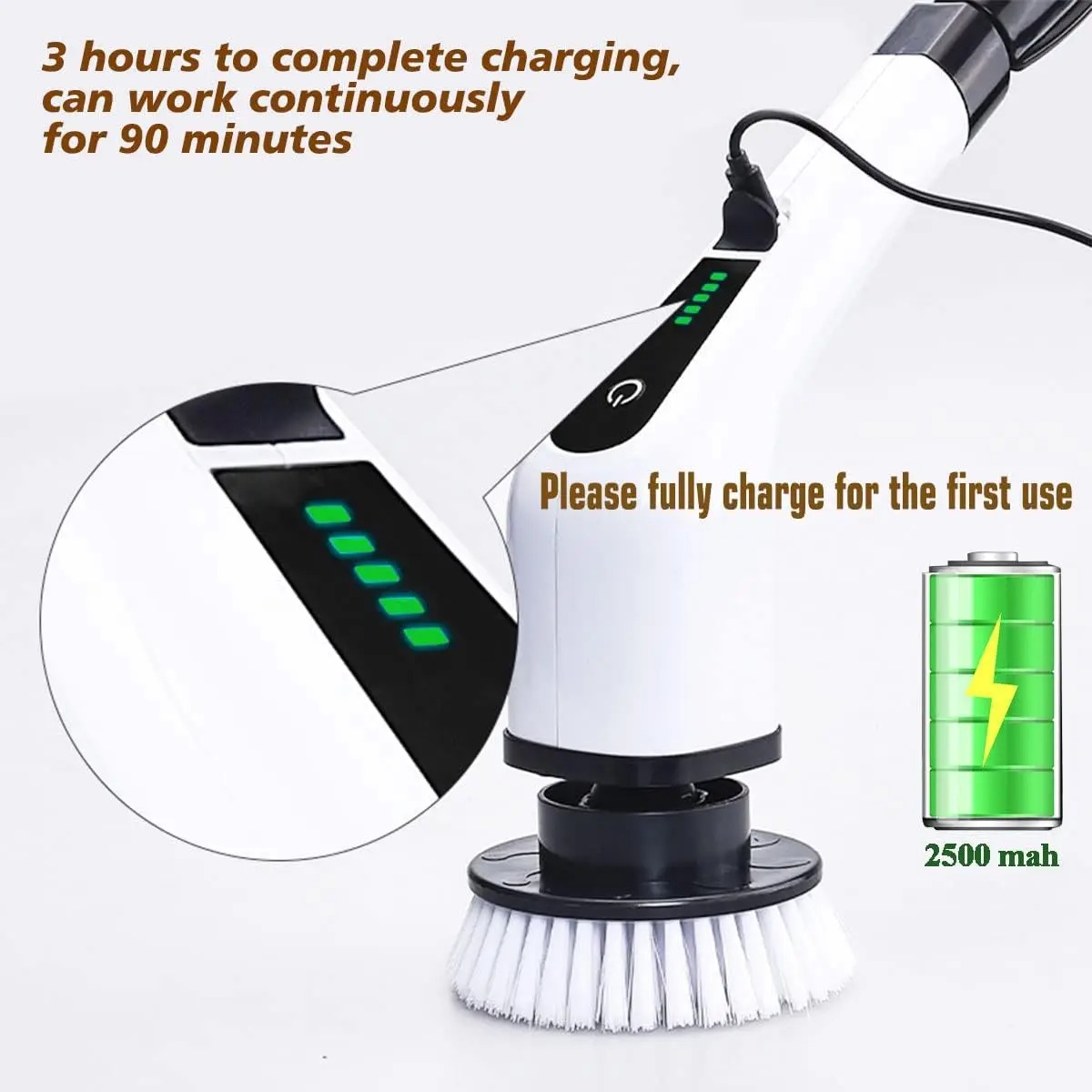 무선 다기능 전동 청소 브러시 - 회전식 스크러버 휴대 - Home Bathroom Cleaning Machine 리뷰 및 가격