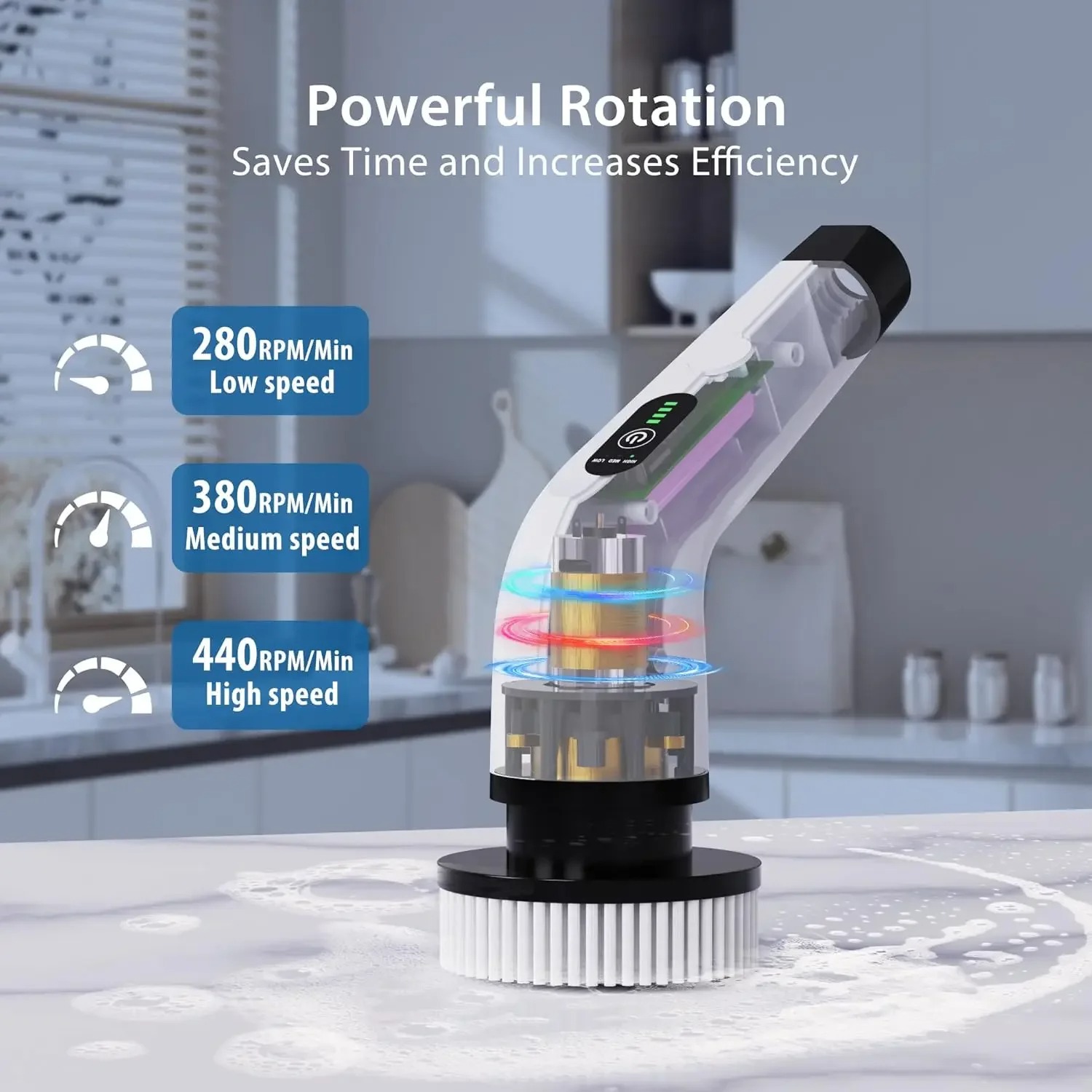 무선 다기능 전동 청소 브러시 - 회전식 스크러버 휴대 - Home Bathroom Cleaning Machine 리뷰 및 가격