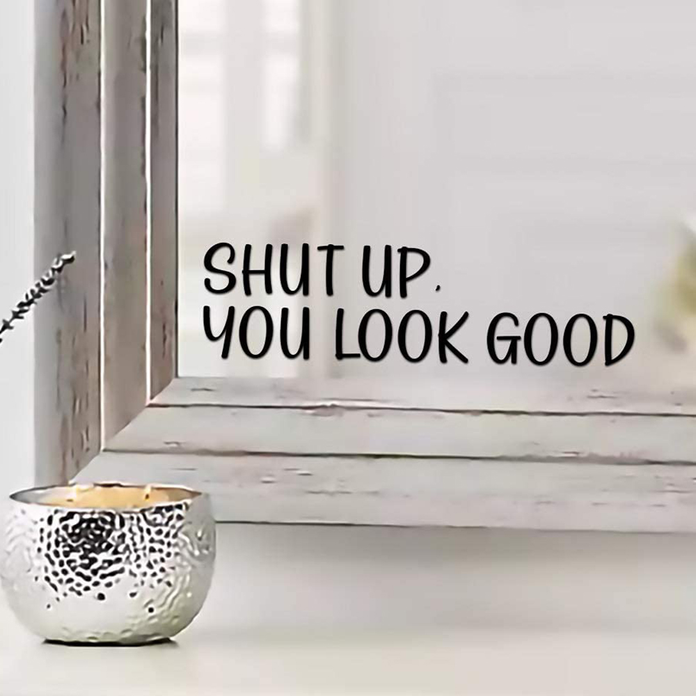 Sh * t UP 좋은 견적 거울 데칼 스티커, 영감  - Home Goods Bathroom Mirrors 리뷰 및 가격