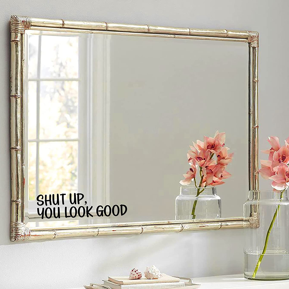 Sh * t UP 좋은 견적 거울 데칼 스티커, 영감  - Home Goods Bathroom Mirrors 리뷰 및 가격