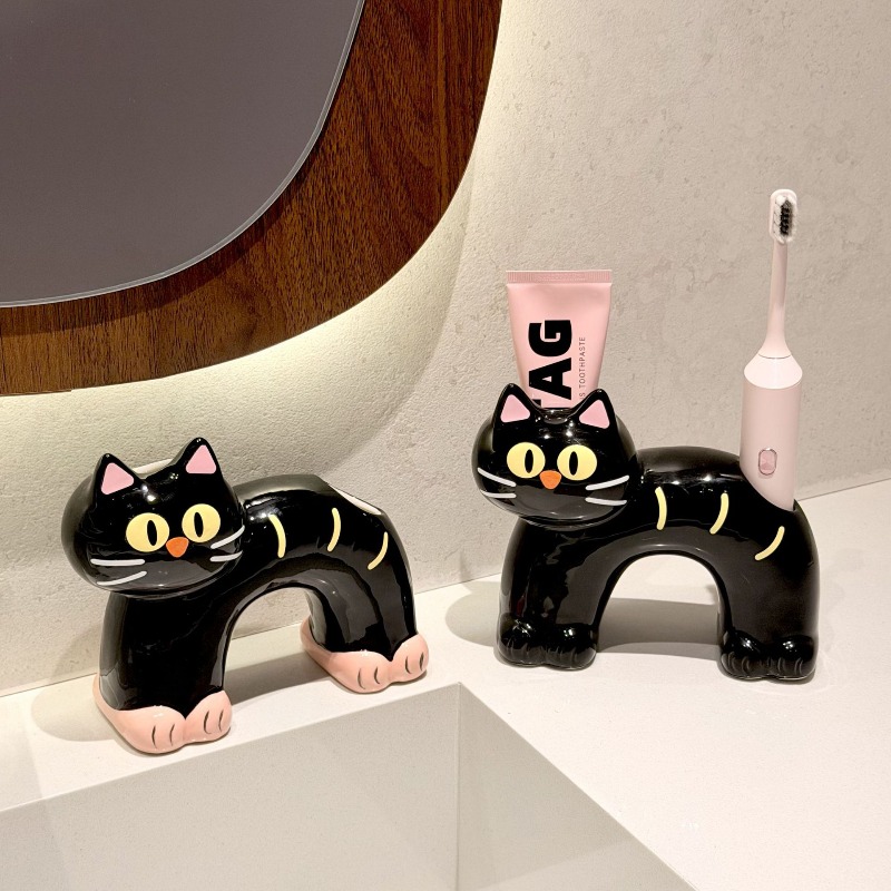 개인 맞춤형 귀여운 검은 고양이 모양 욕실 고급 수납  - Home Bathroom Model 리뷰 및 가격