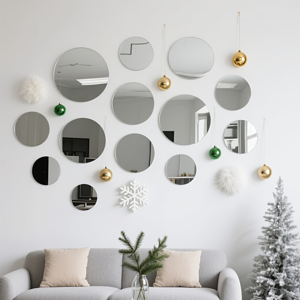 20CM 원형 아크릴 거울 벽 스티커 탈부착 가능 자가 - Home Goods Bathroom Mirrors 리뷰 및 가격