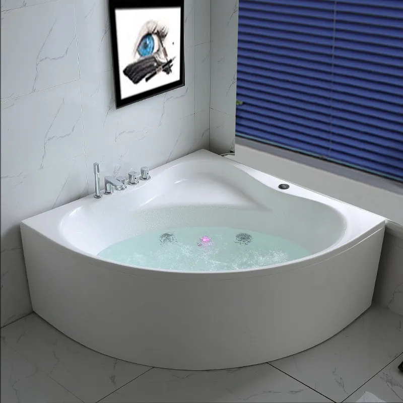 삼각형 이중 아크릴 욕조, 스테인리스 스틸 프레임 팬  - Home Bathroom Tub 리뷰 및 가격