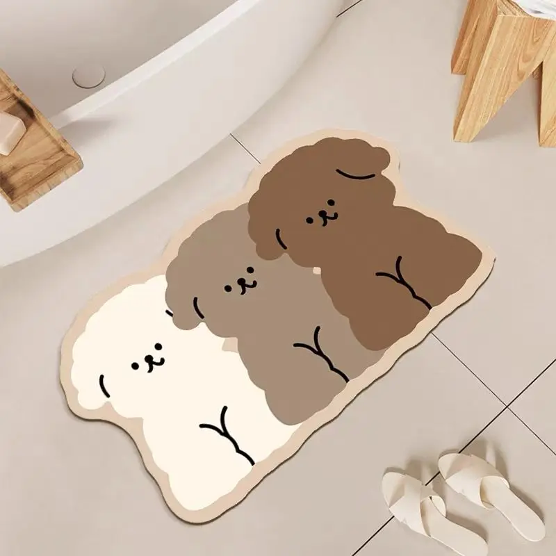 1PC 귀여운 강아지 모양의 욕실 바닥 매트 미끄럼 방 - Zara Home Bathroom Rug 리뷰 및 가격