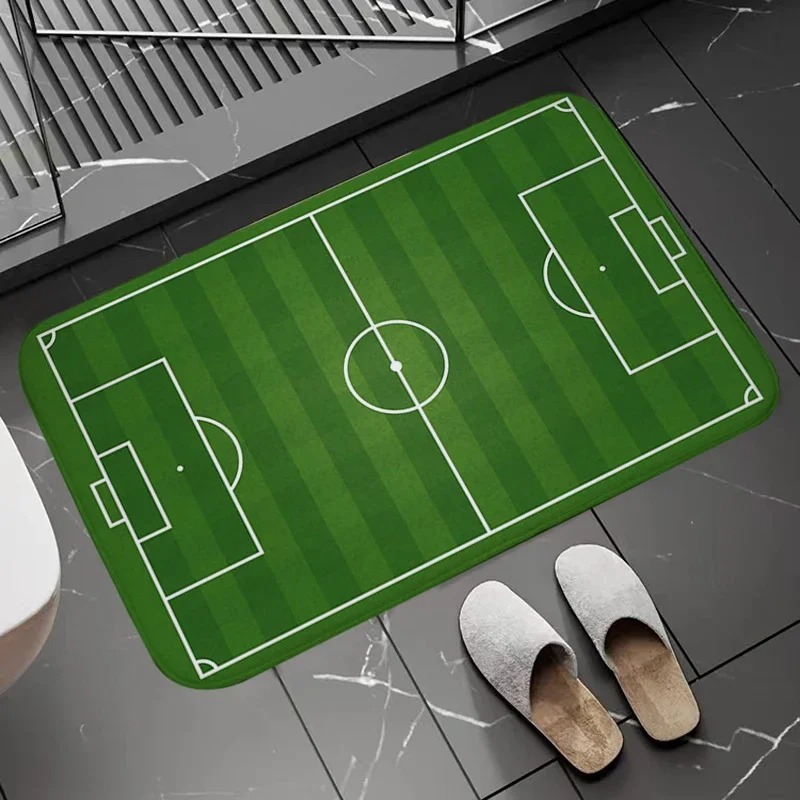 축구장 패턴 도어 매트 축구 경기장 디자인 러그, 홈  - Zara Home Bathroom Rug 리뷰 및 가격