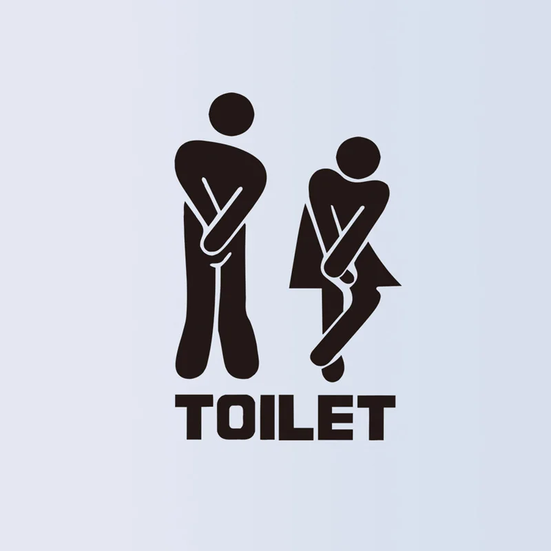 2Pcs 크리 에이 티브 재미 있은 화장실 벽/문 스티 - Home Bathroom Wall Tiles 리뷰 및 가격