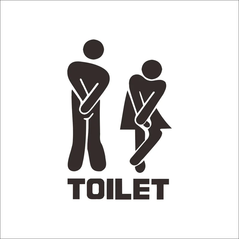 2Pcs 크리 에이 티브 재미 있은 화장실 벽/문 스티 - Home Bathroom Wall Tiles 리뷰 및 가격